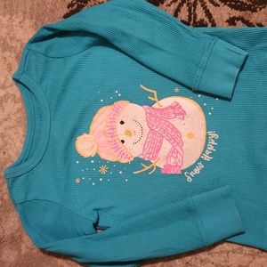 Blue snowman shirt